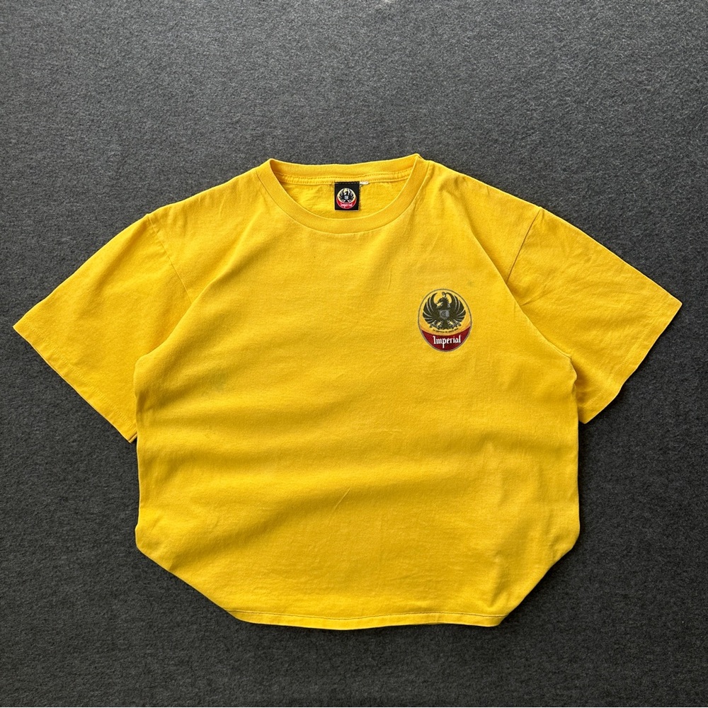 Bright Yellow T-Shirt with Logo Patch